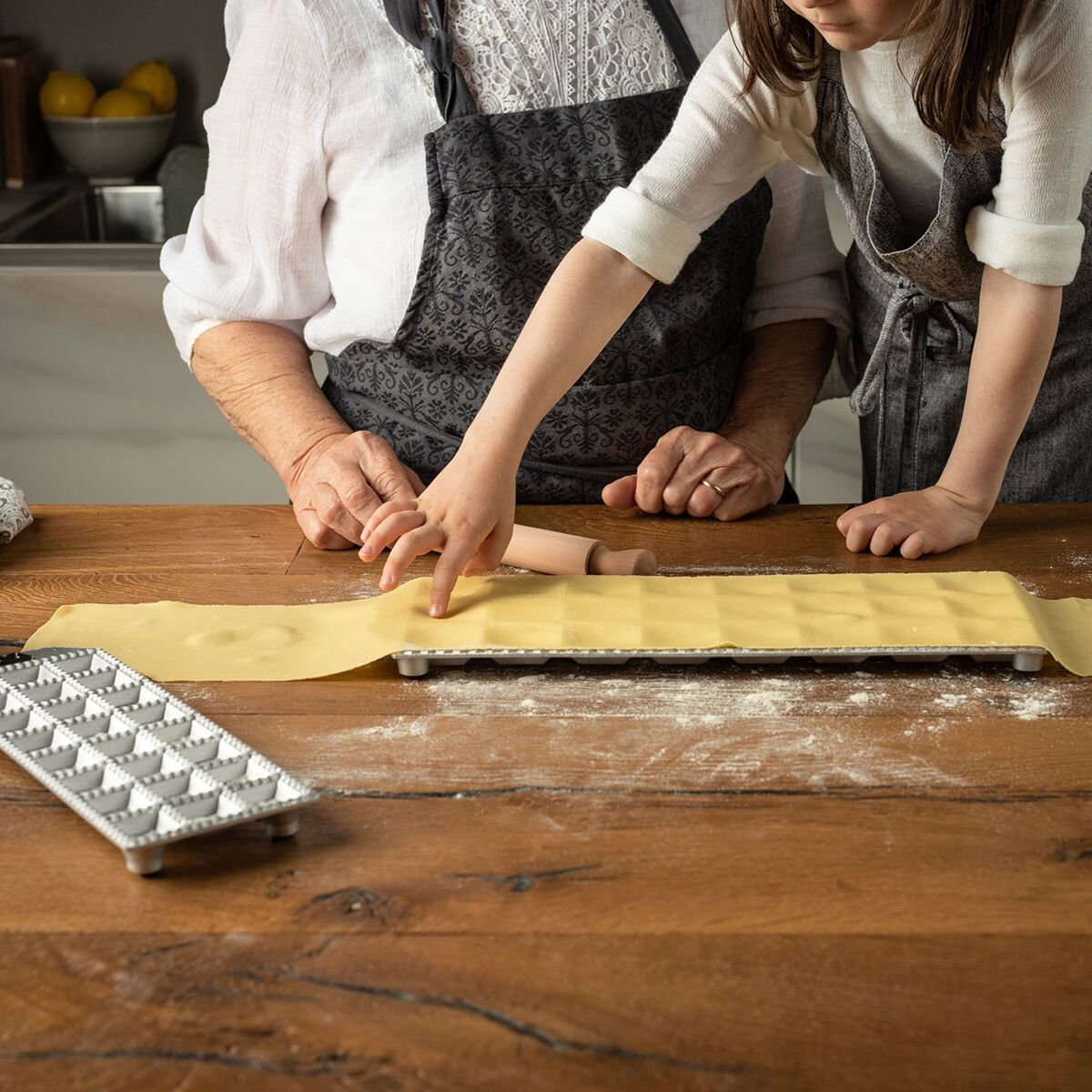 Ravioliform til 24 kvadratiske ravioli