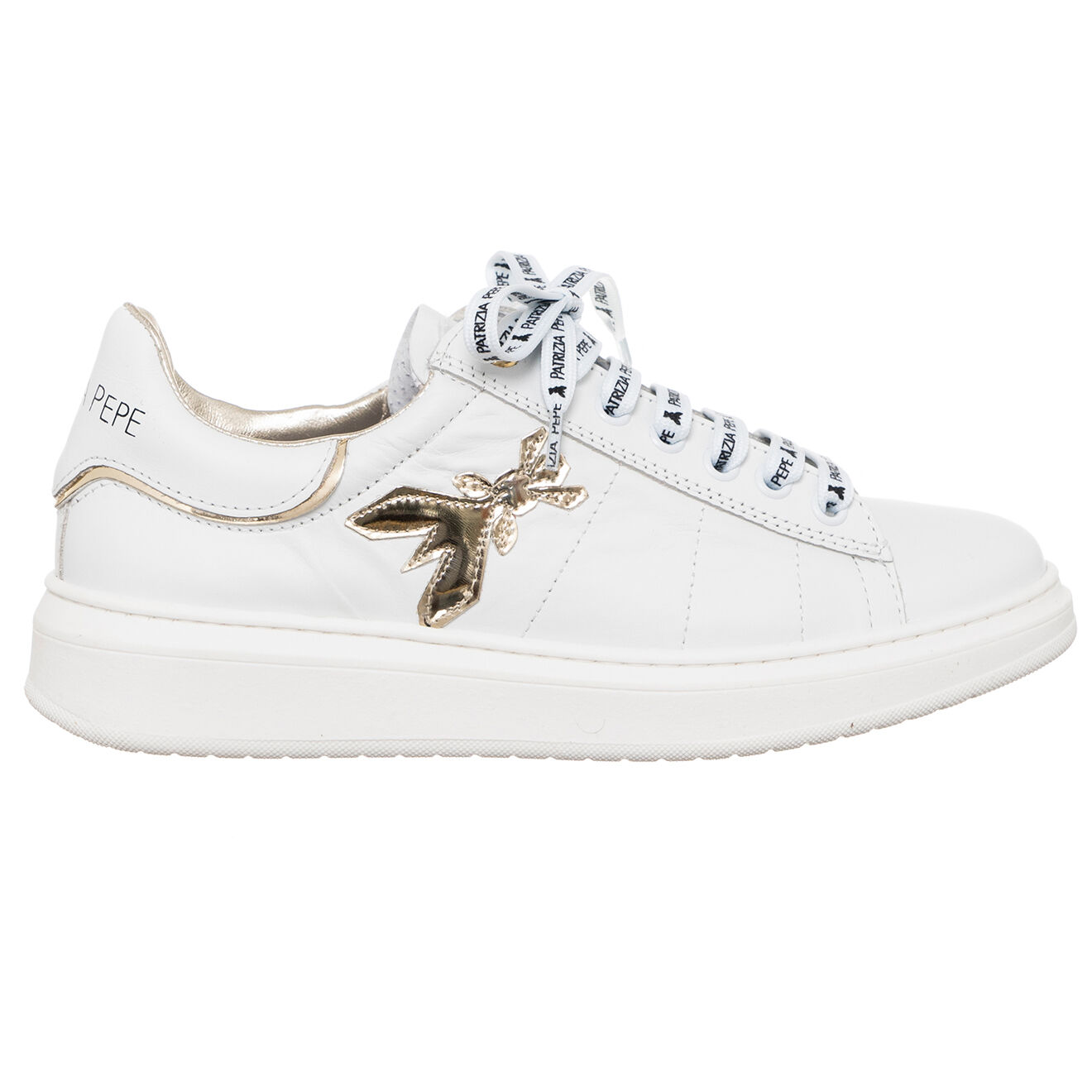 Patrizia Pepe Baskets en Cuir Graziella blanches