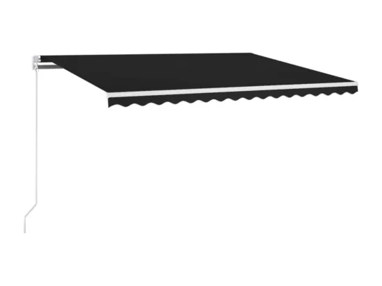 Auvent manuel rétractable avec LED 400x300 cm Anthracite