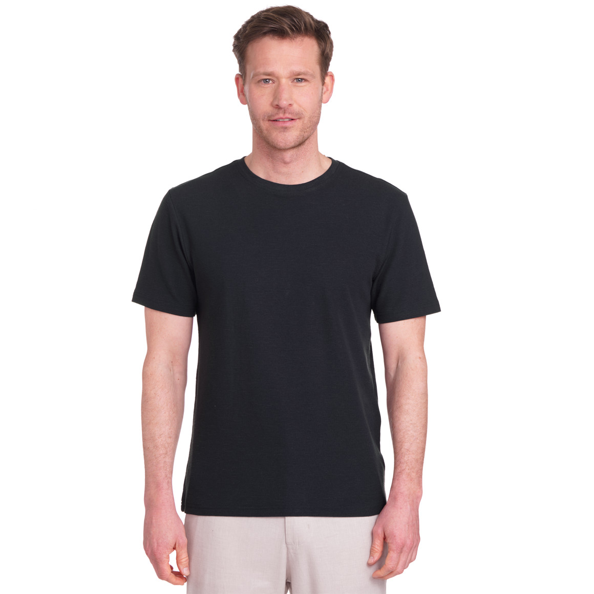 VanVaan Herren T-Shirt aus strukturiertem Material dunkelblau