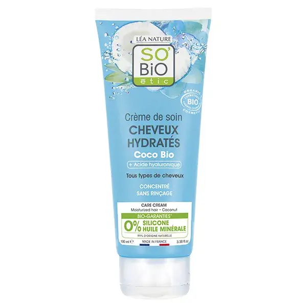 Creme hidratante orgânico para cabelos So'Bio Étic 100ml