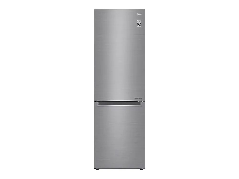 LG GBB61PZJMN - Køleskab/fryser - bund-fryser - bredde: 59.5 cm - dybde: 68.2 cm - højde: 186 cm - 341 liter - Klasse E - skinnende stål