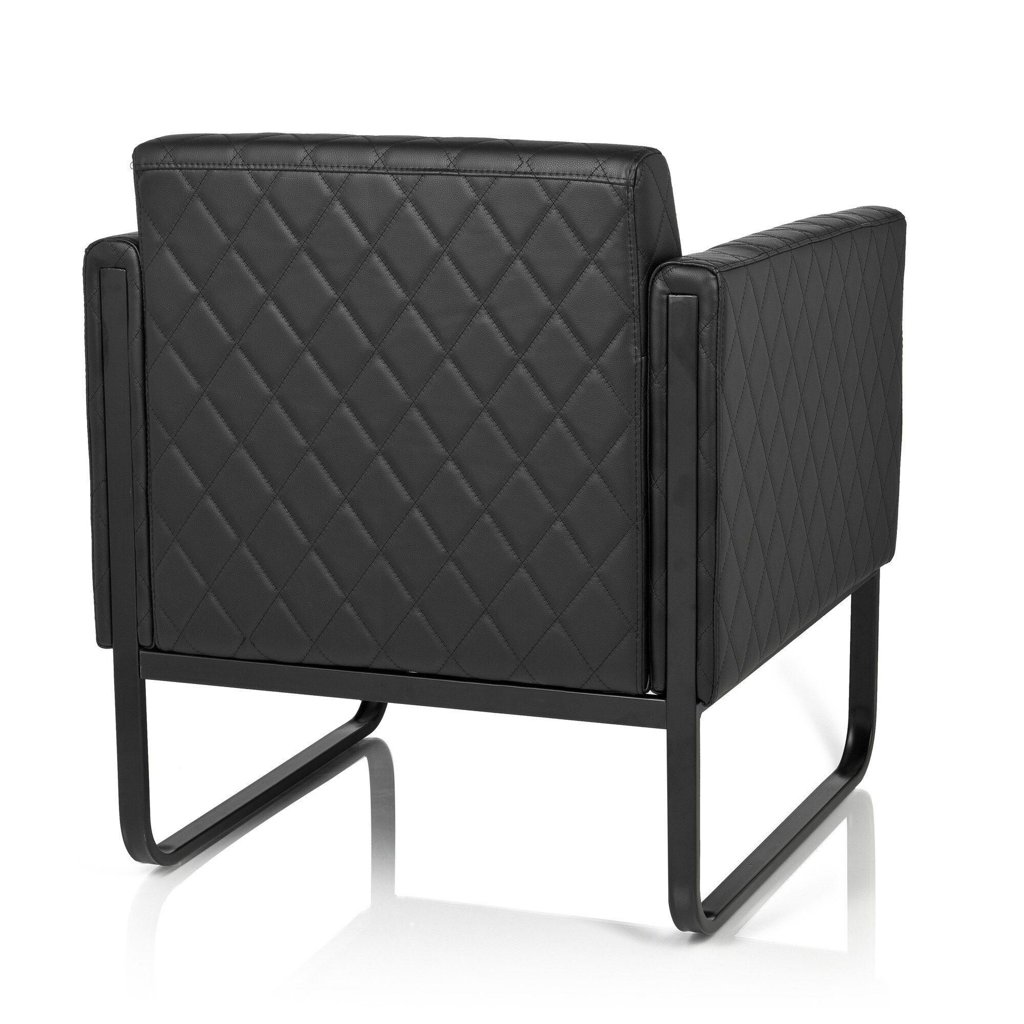 Polstersessel ARUBA BLACK Kunstleder mit Armlehnen hjh OFFICE