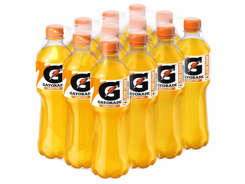 Gatorade Sportgetränk Orange Zero, 12 x 0.50 l Erfrischungsgetränk für Sportler