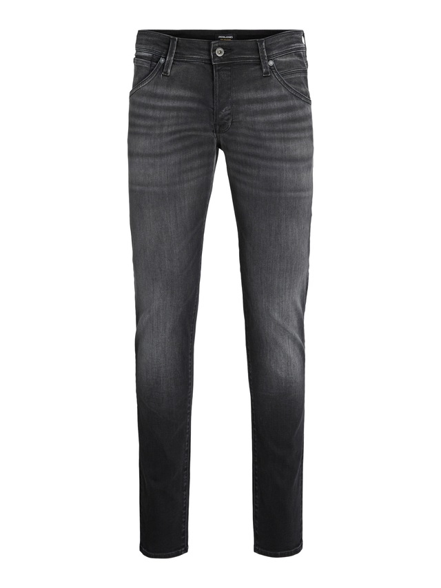 Jack & Jones Slim-fit-Jeans »JJIGLENN – Jeans mit Stretch, niedriger Leibhöhe und Taschen«, used, modisch, slim fit, Denim/Jeans