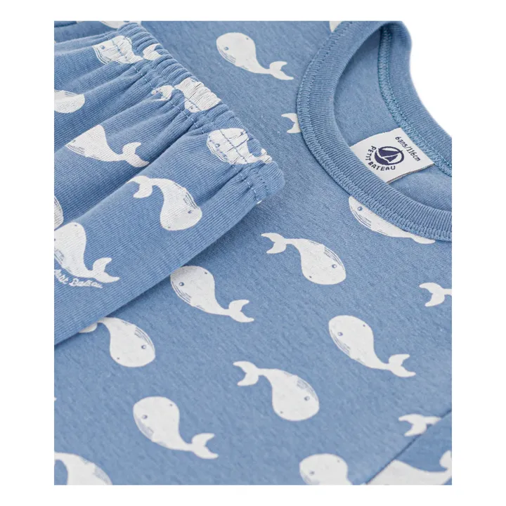 Petit Bateau Pyjama Short Baleines | Bleu