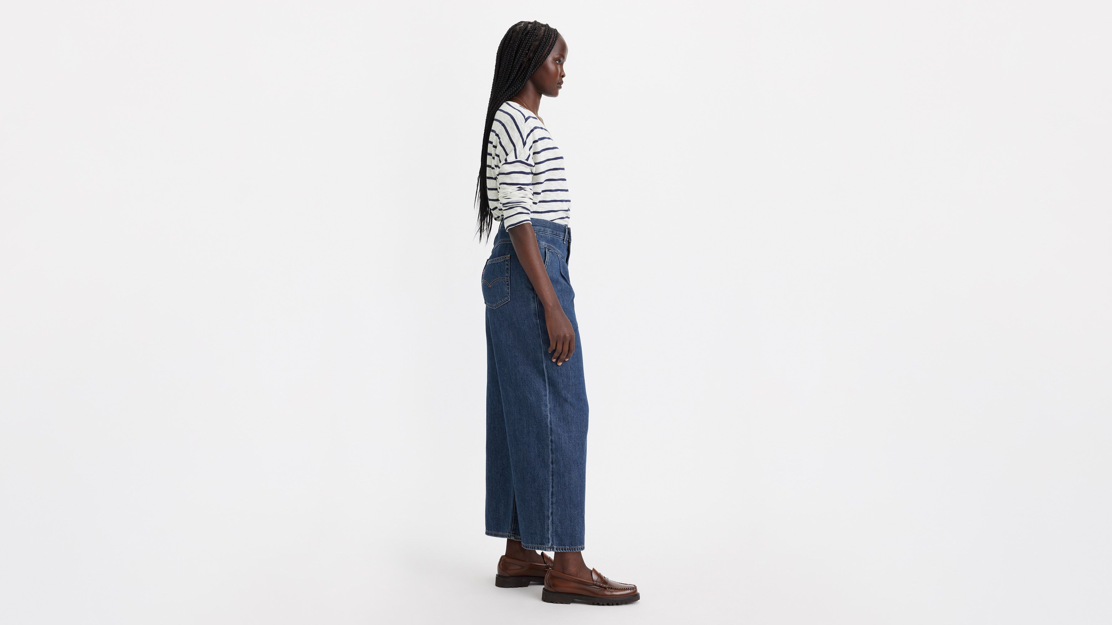 Jean Baggy Lightweight - Paper Map - Bleu