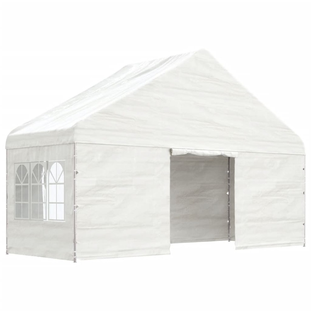 Belvédère avec toit blanc 11,15x5,88x3,75 m polyéthylène