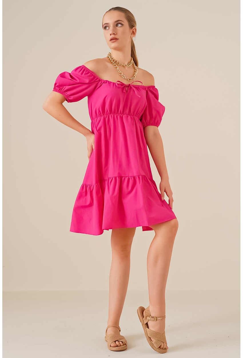 MT Clothes P-ROB_EVA - Robe Evasée en Popeline