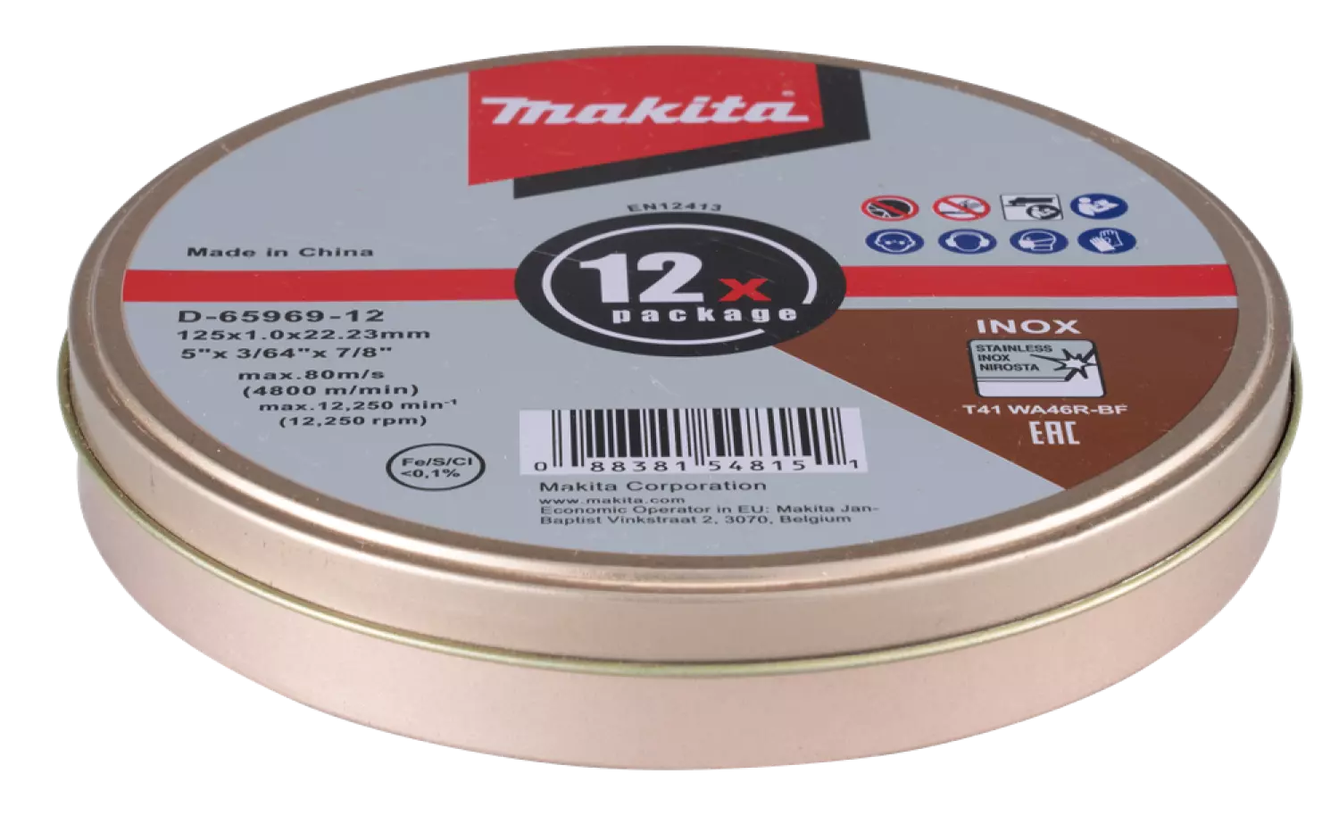 Makita D-65969-12 Doorslijpschijf RVS (12st.)