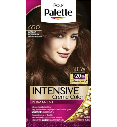 Poly Palette Haarverf – 650 Kastanje Middenbruin (1 set)