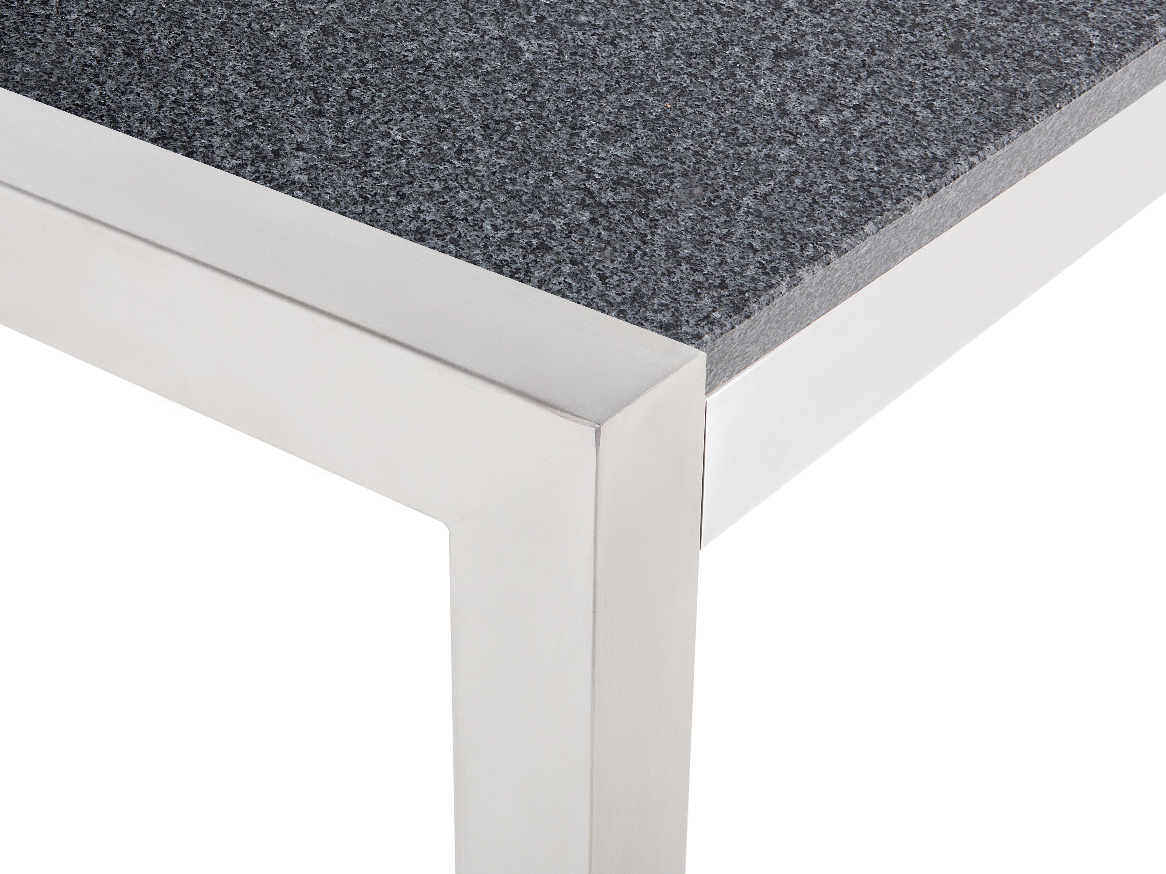 Tuin eettafel GROSSETO 220 cm 100 cm Gepolijst Graniet Grijs