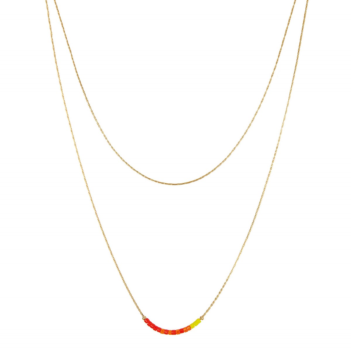 Multi rangs Orange doré or