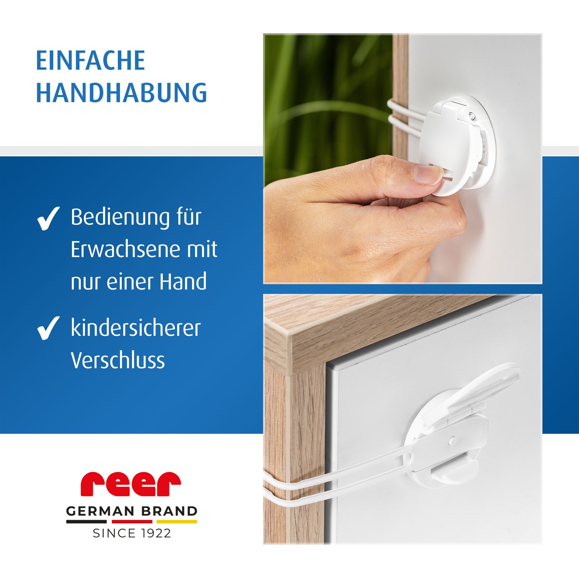 reer Multisicherung zum Sichern von Schränken, Schubladen und mehr