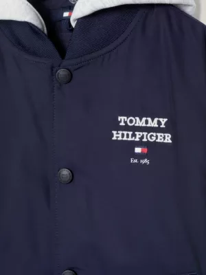 Jaqueta bomber com capuz acolchoado e modelagem relaxada