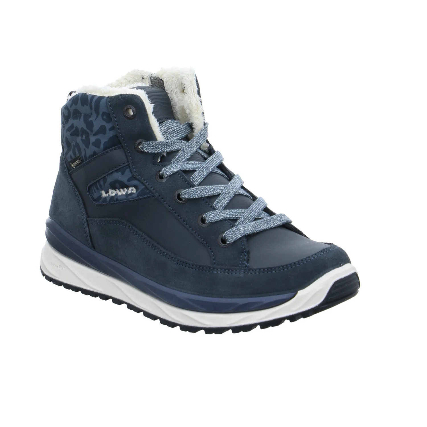 LOWA Snowboots Damen Blau Leder
