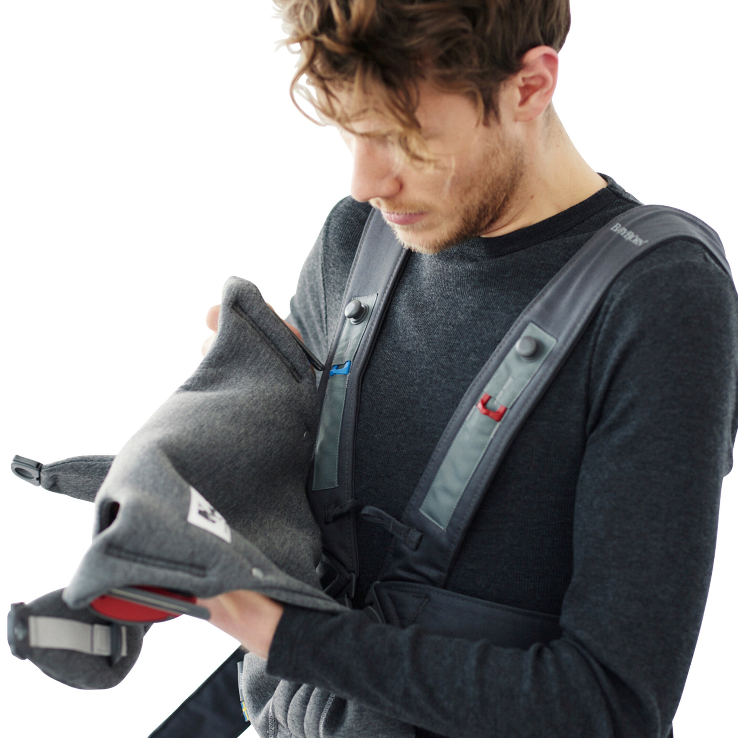 BabyBjörn Babytrage Mini 3D Jersey Dark Grey