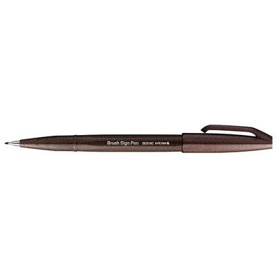 Pentel Arts Brush Sign Pen - Roller - brun foncé