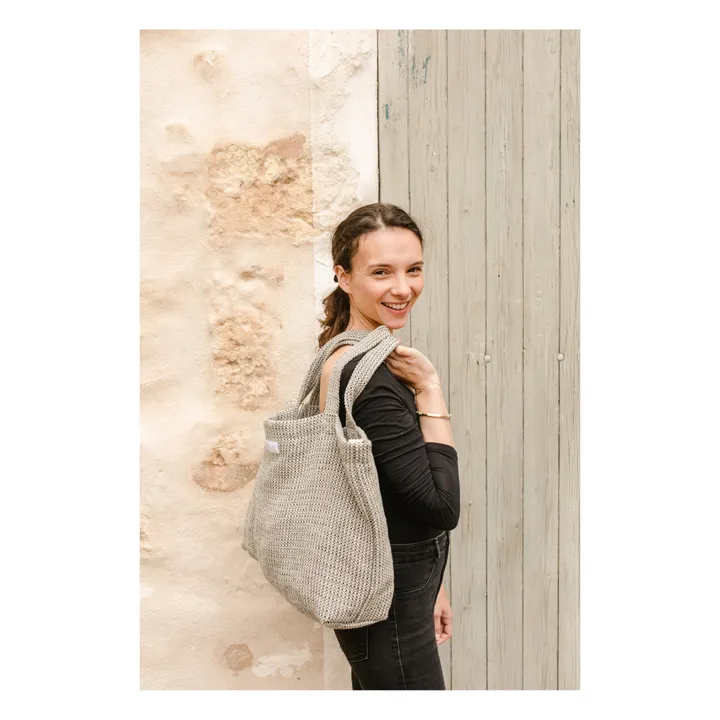 Adorna Cabas en lin | Gris foncé