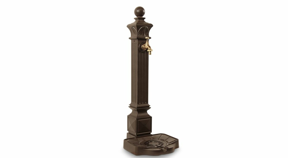 Fontaine de jardin aluminium marron 29x33x81cm