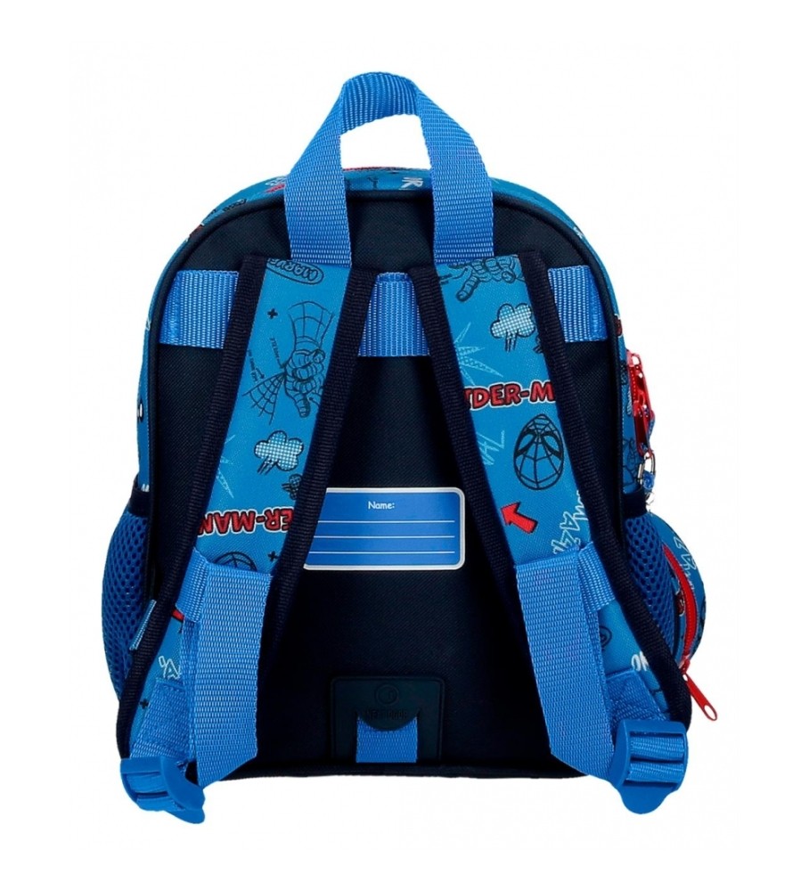Joumma Bags Mochila Preescolar Spiderman Totally awesome adaptable a carro azul