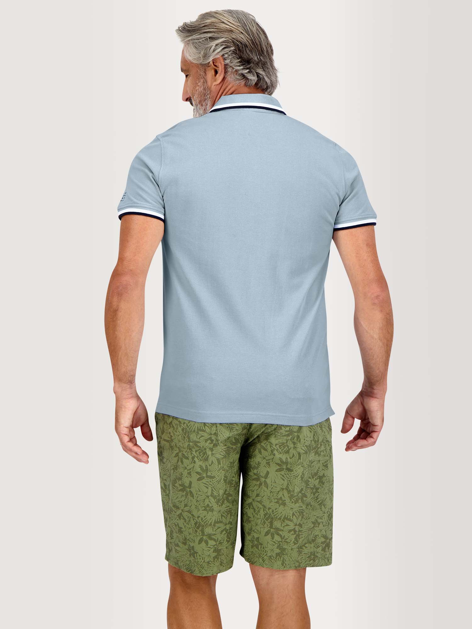 Polo Homme Manches Courtes Coton Biologique Bleu Clair