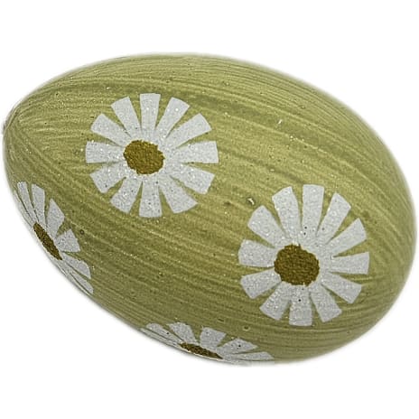 Plast påskeæg med papirdekoration 7 cm - flere varianter - assorteret