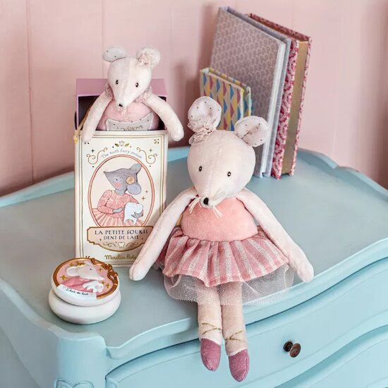 La Petite École de Danse Peluche Petite Souris   Rose        de               Moulin Roty