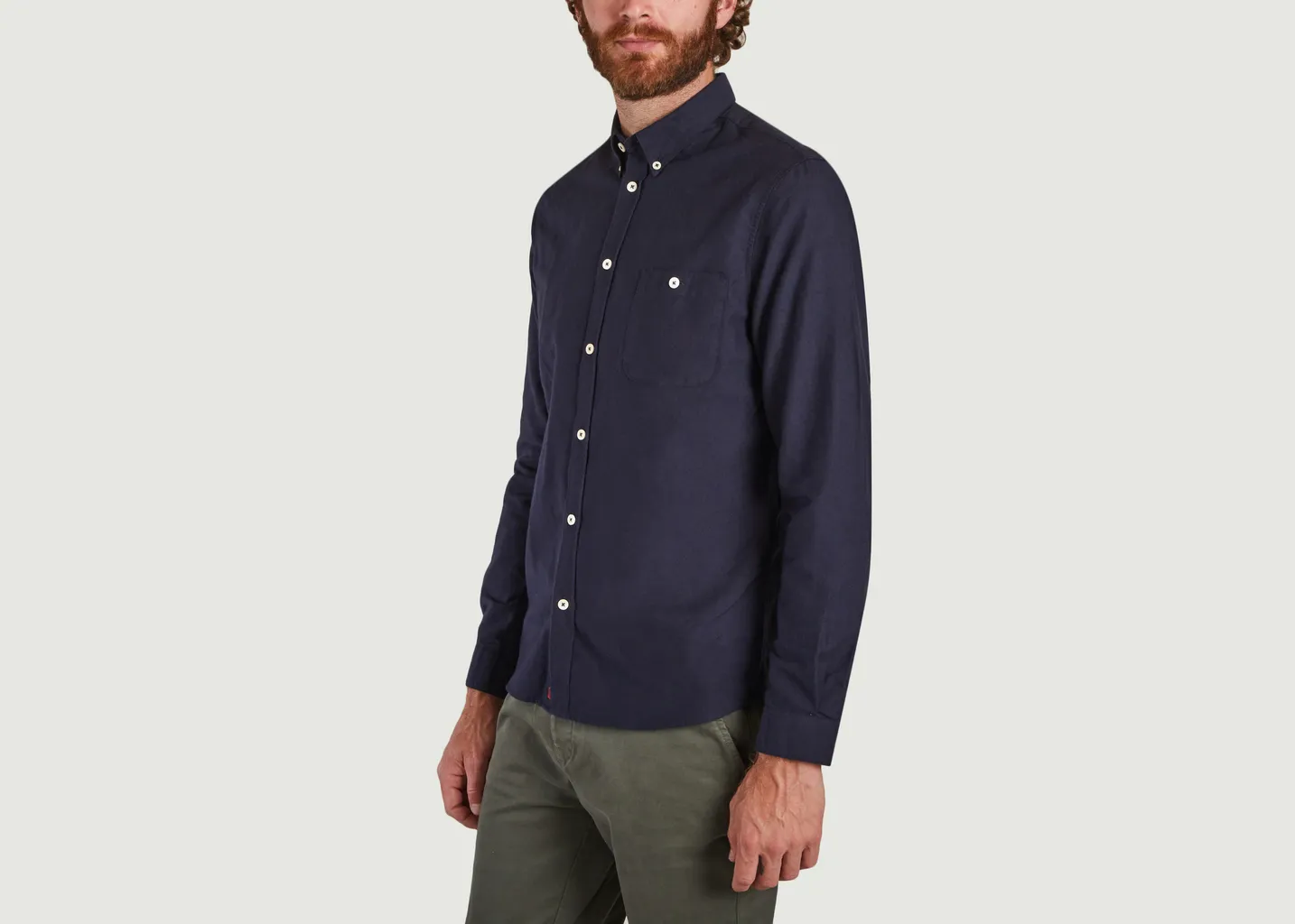 Chemise Boutonée avec Poche Cuisse de Grenouille