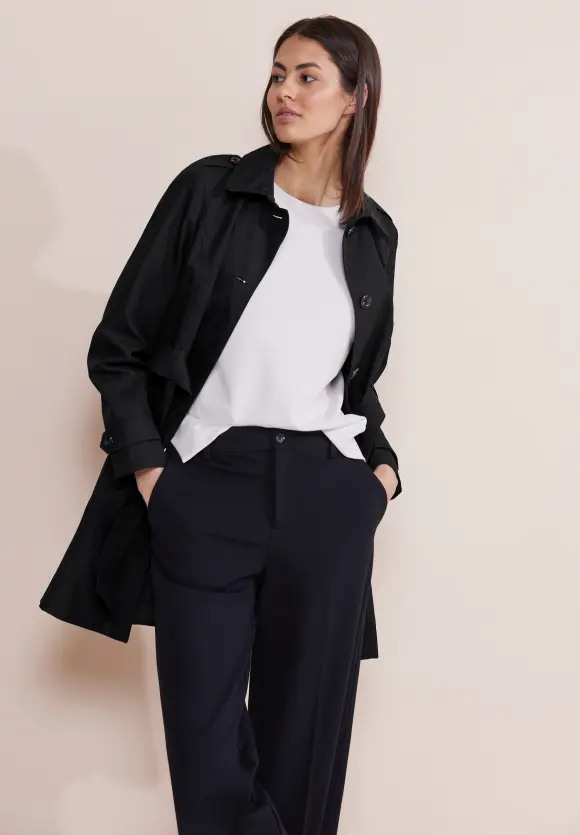Klassischer Trenchcoat - Black