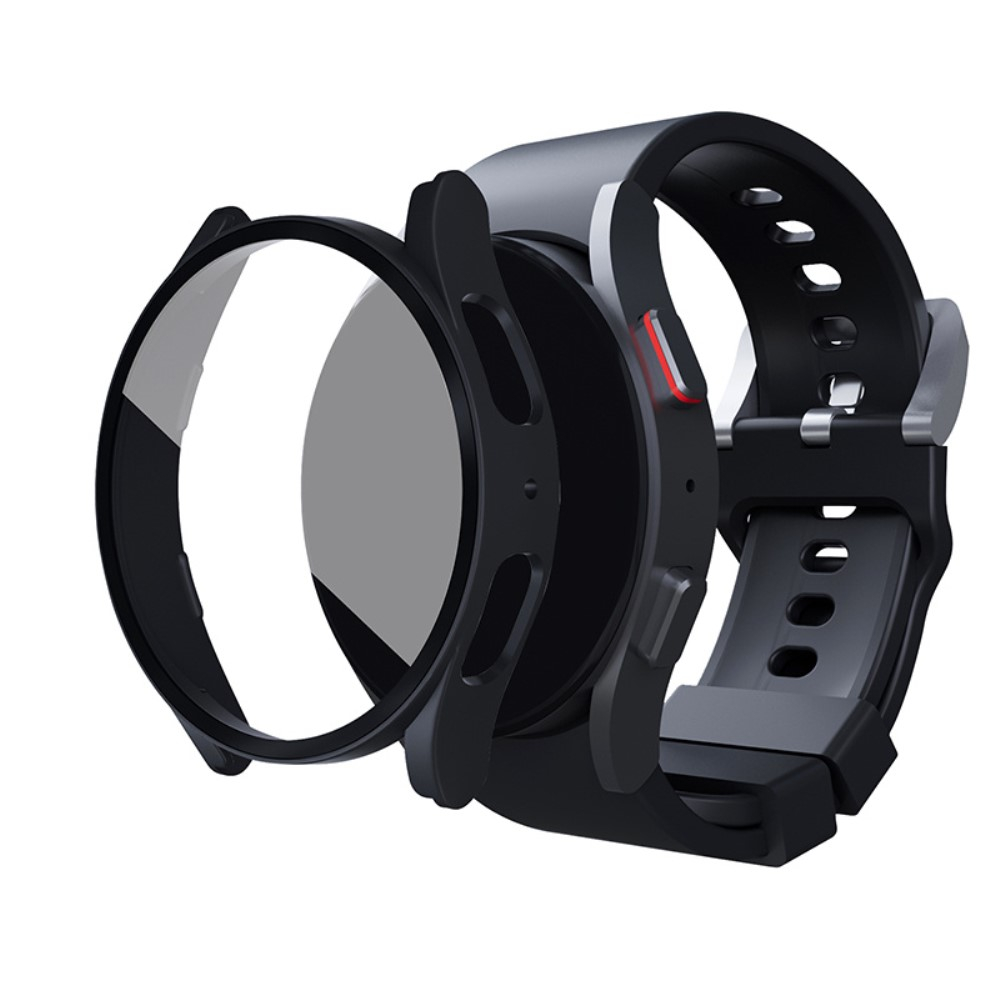 Samsung Galaxy Watch 5 / 4 (40 mm) Hardcase Bumper   Display Schutzglas - Schwarz