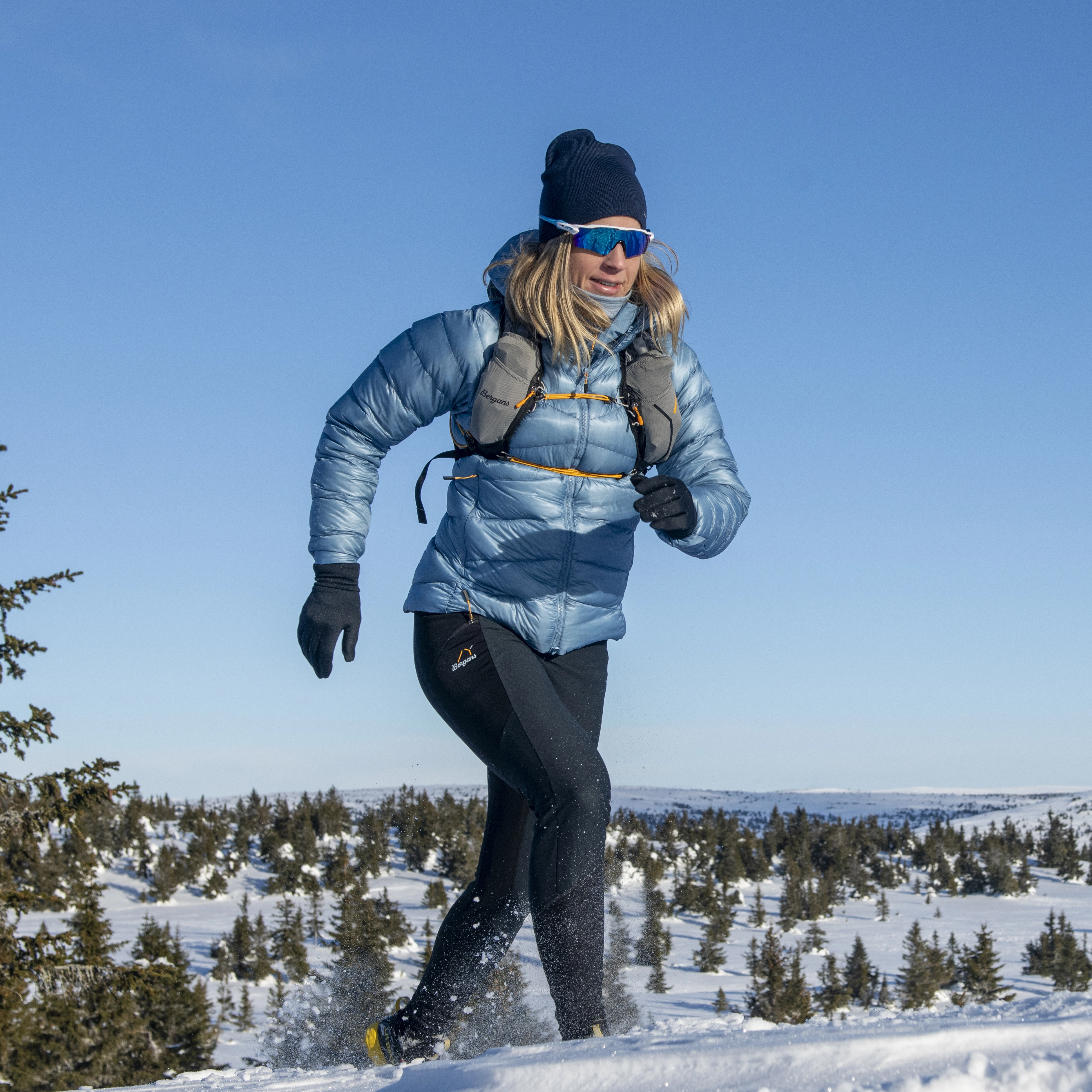 Y LightLine Weightless Down Jacket Hood Women Elemental Blue
