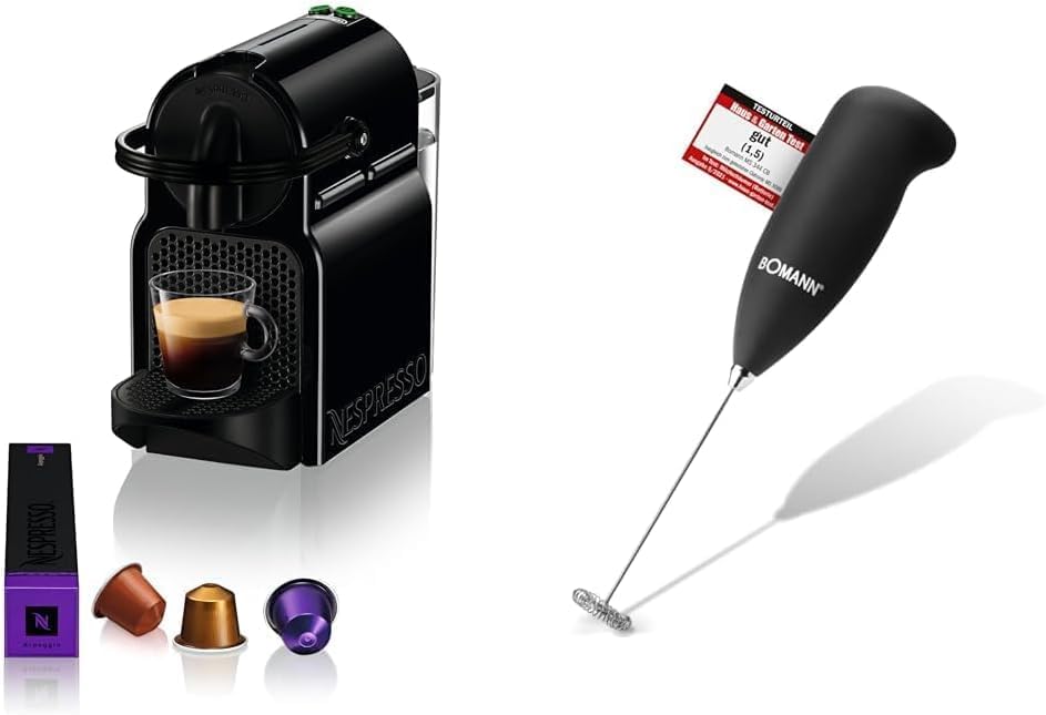De’Longhi 203549 Inissia Cafetière à Capsules Nespresso, Plastique, Noir