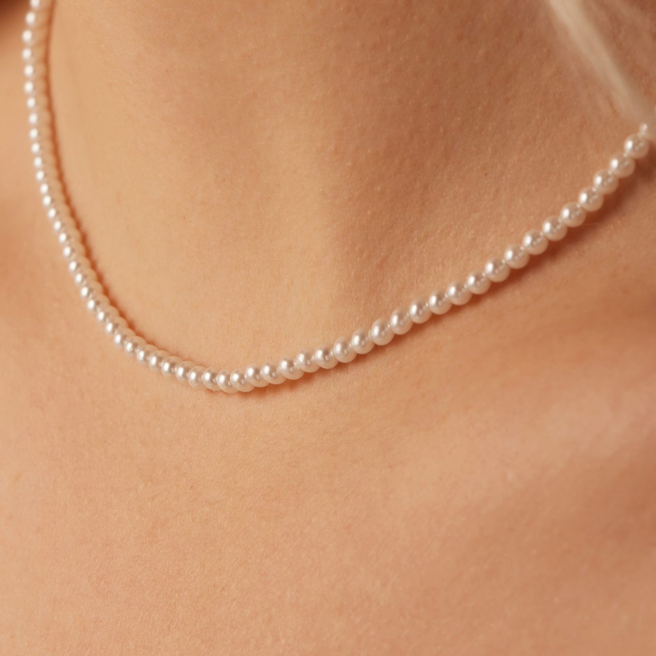 Zilveren ketting parel