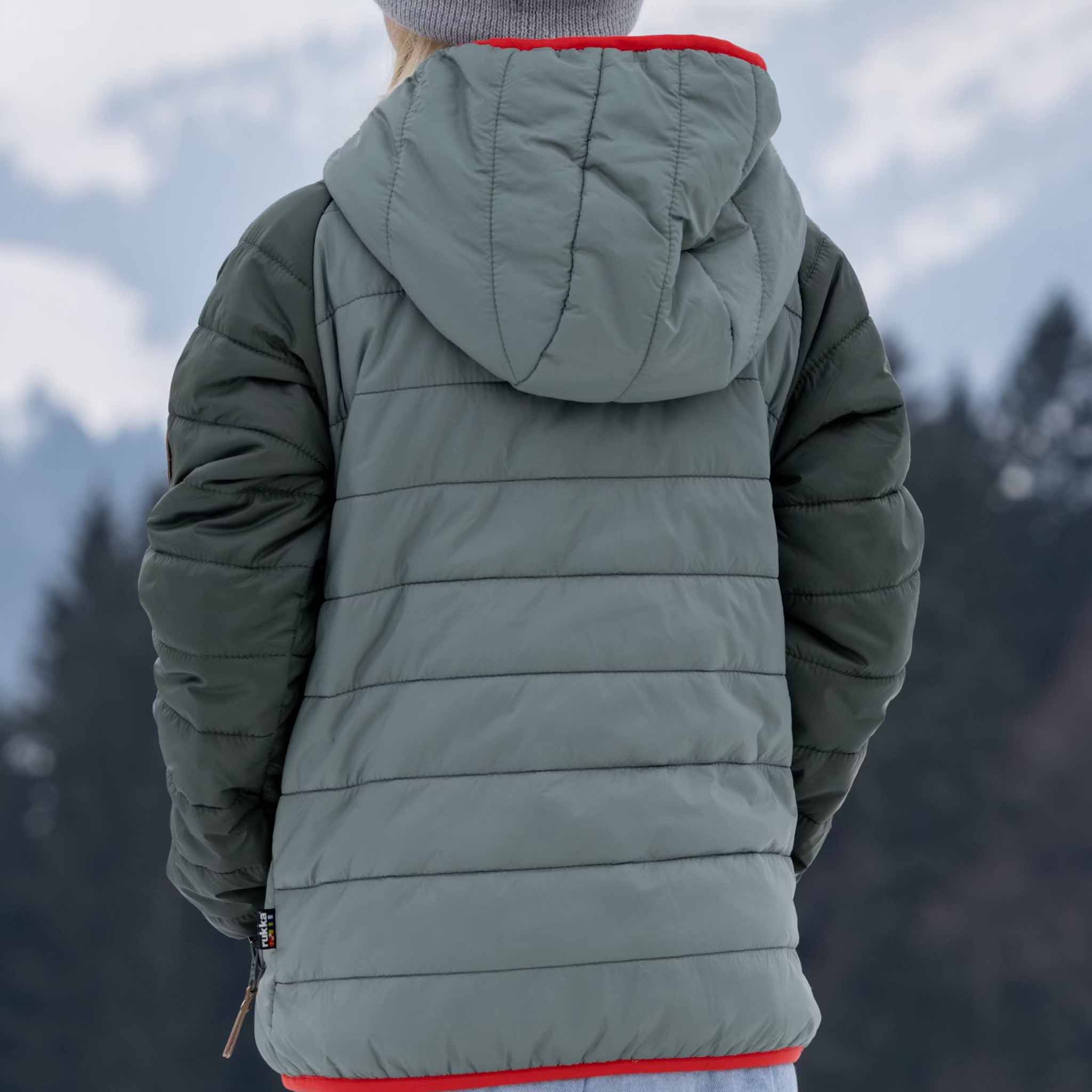 Kinder Thermo Jacke Stitch Hedge Green