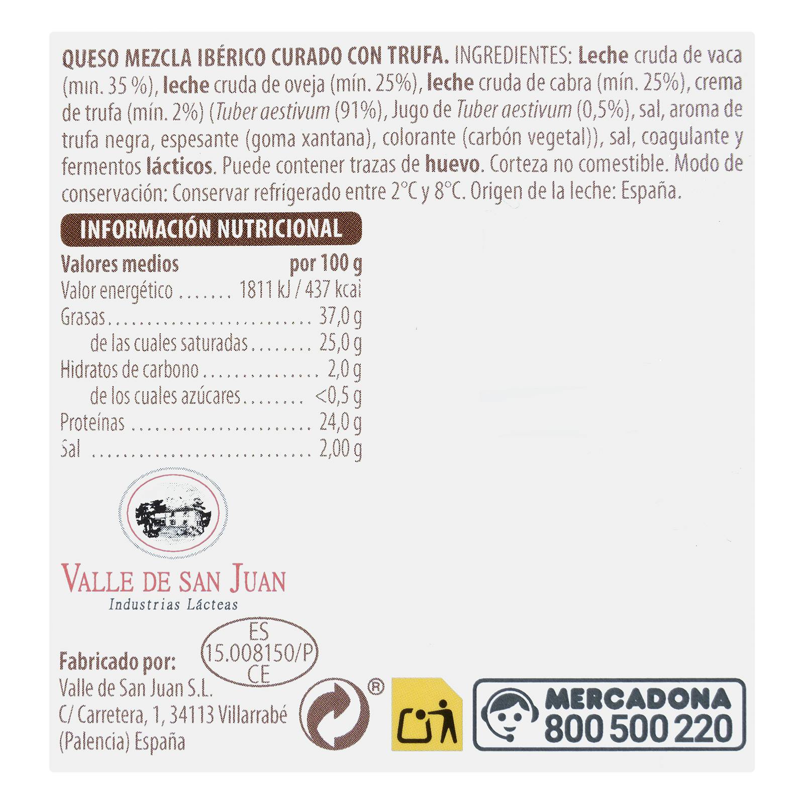 Mélange de fromage affiné Hacendado à la truffe