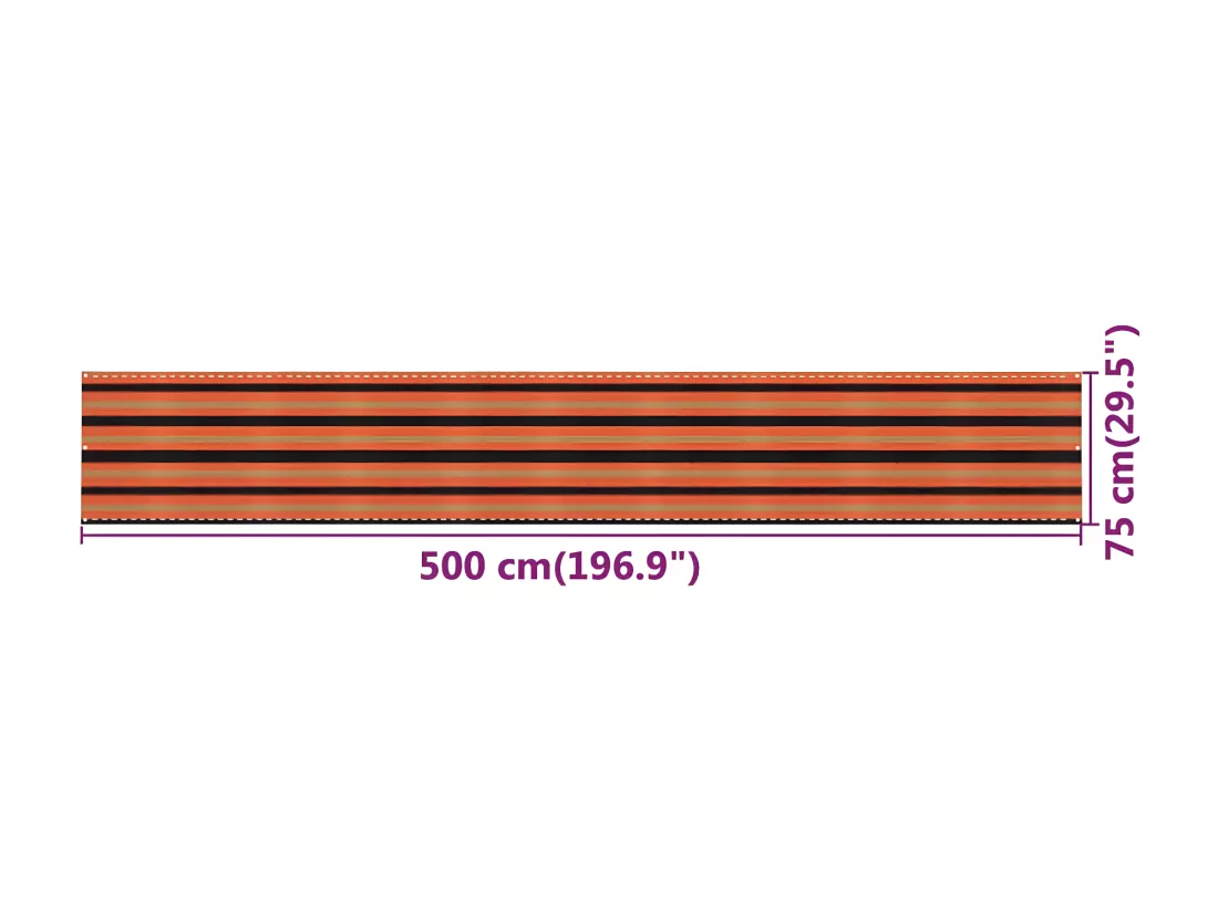 Écran de balcon Multicolore 75x500 cm PEHD