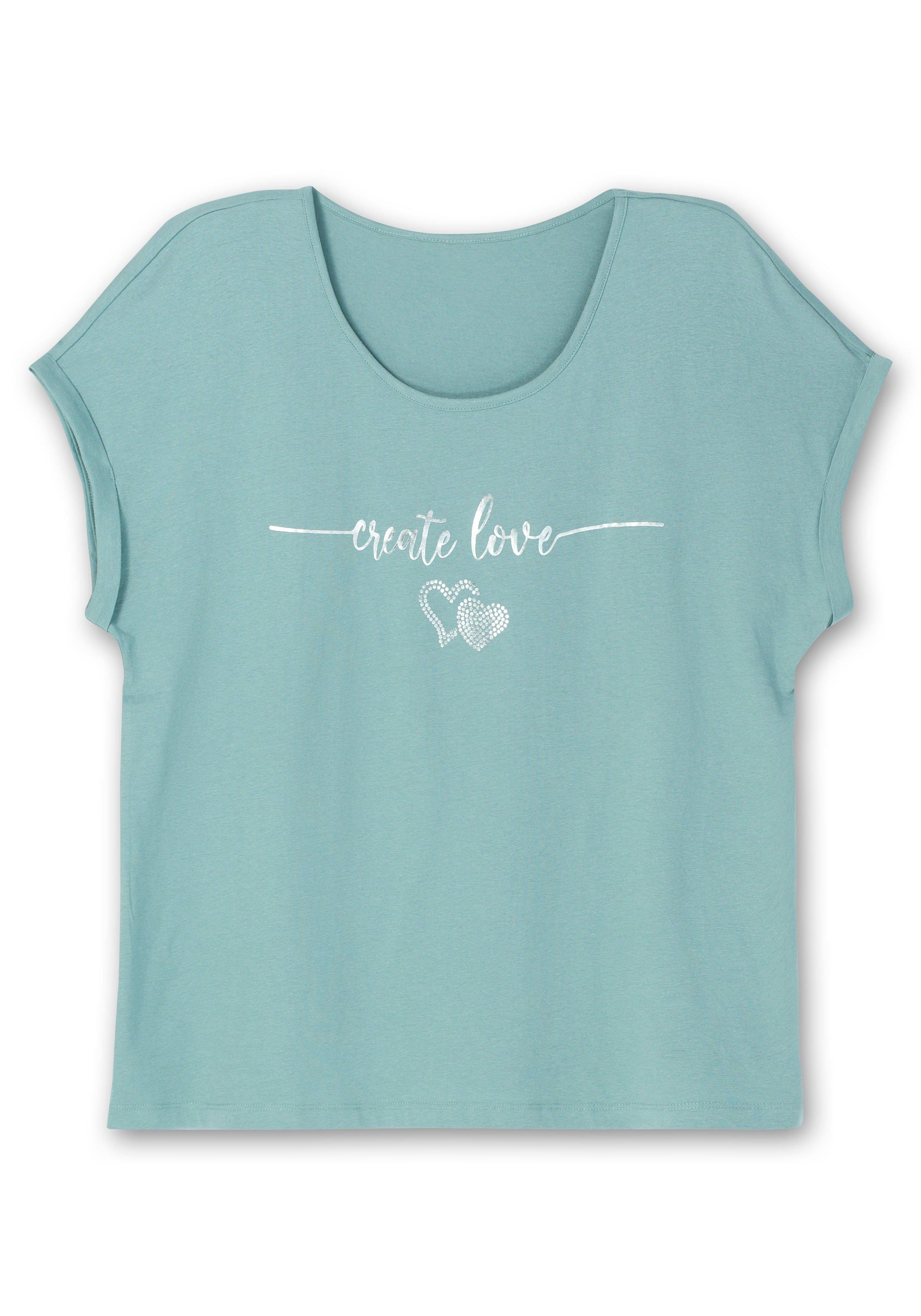 Jerseyshirt mit Glitzer-Frontprint