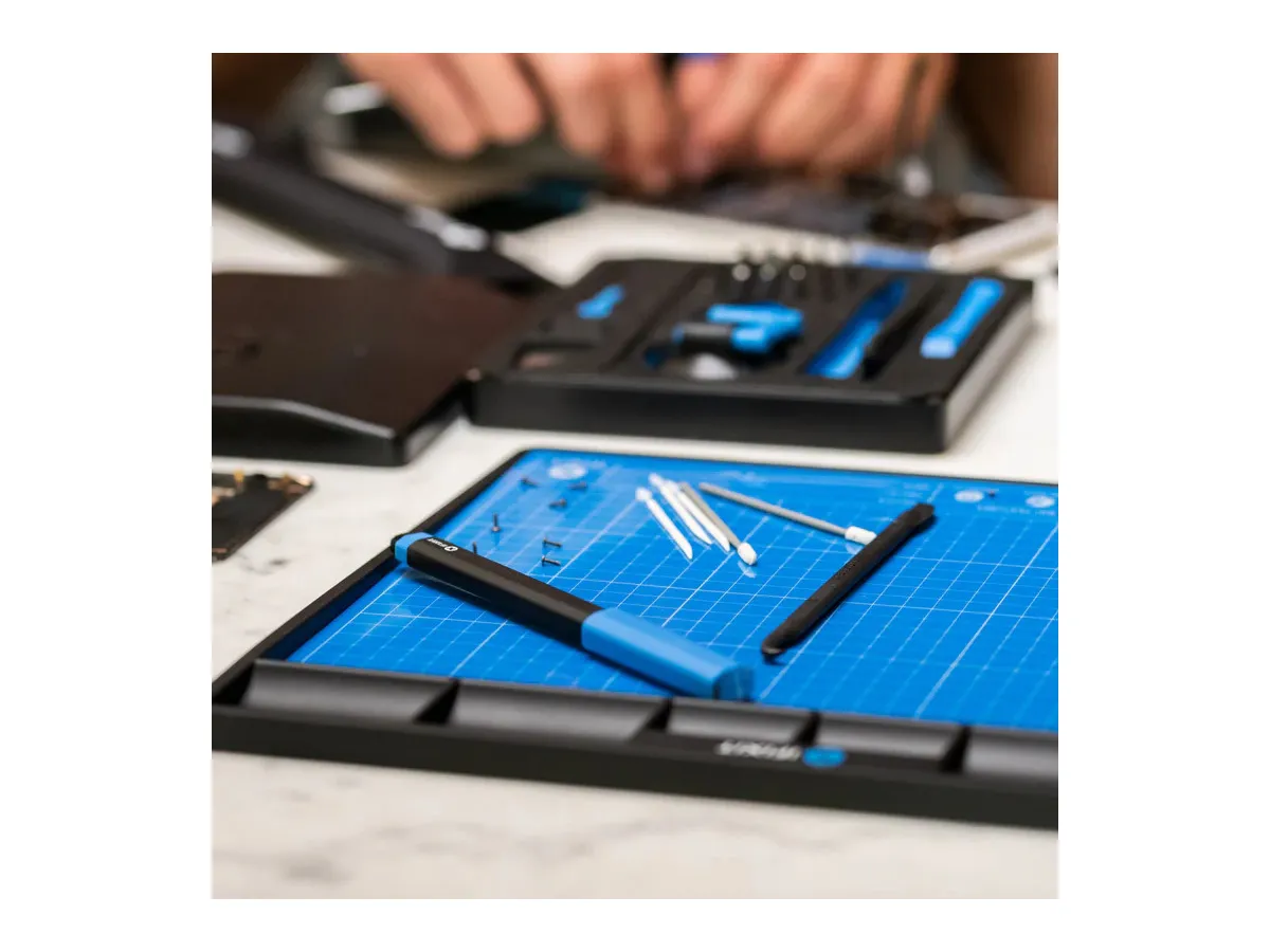 (25x30cm) Fix Mat Magnetische Arbeitsmatte Reparatur Unterlage mit Stift (IF145491-1) - Blau