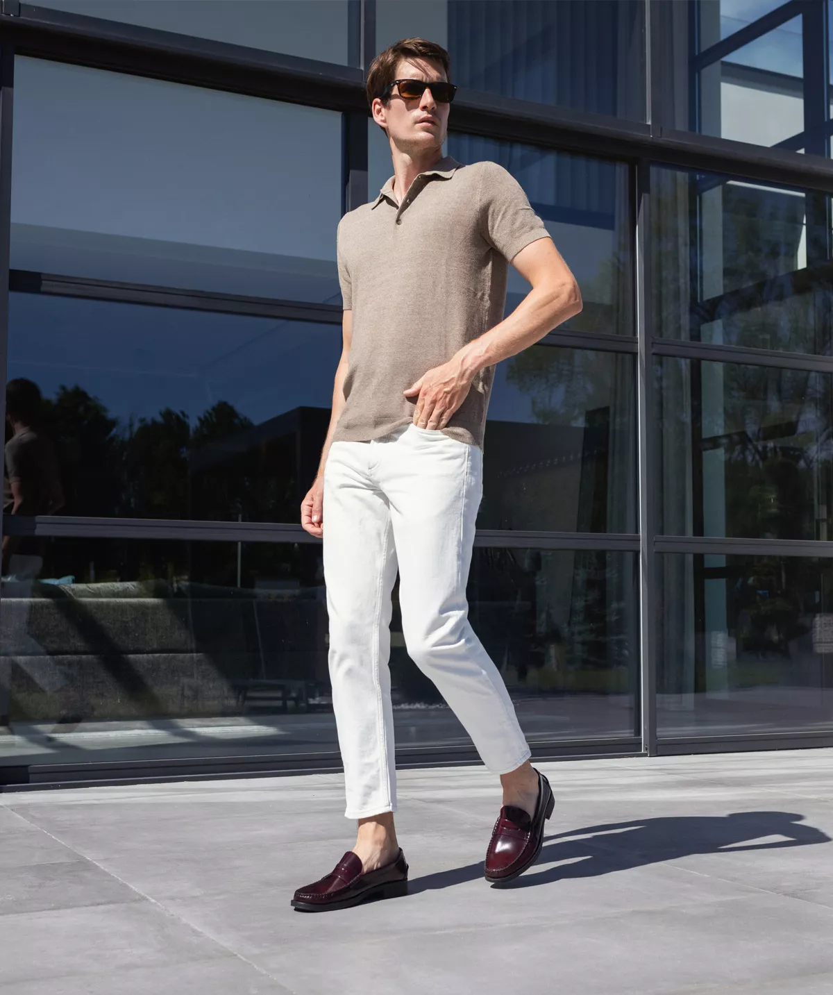 Mocassin Manhattan Bordeaux Lisse
