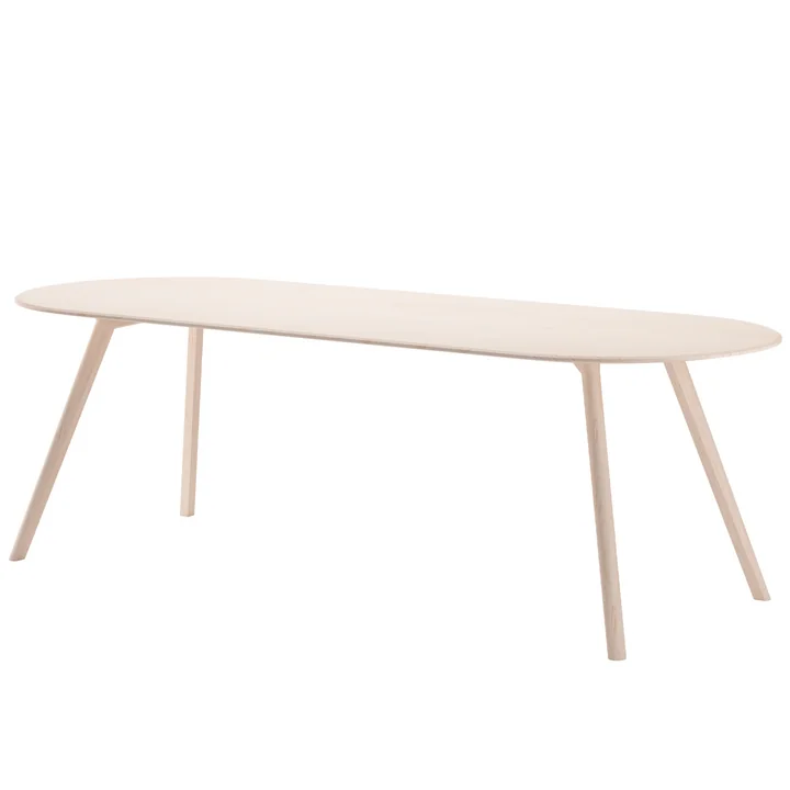 OUT Objekte unserer Tage - Meyer Tisch Rounded XLarge 240 x 92 cm, Esche gewachst mit Weisspigment