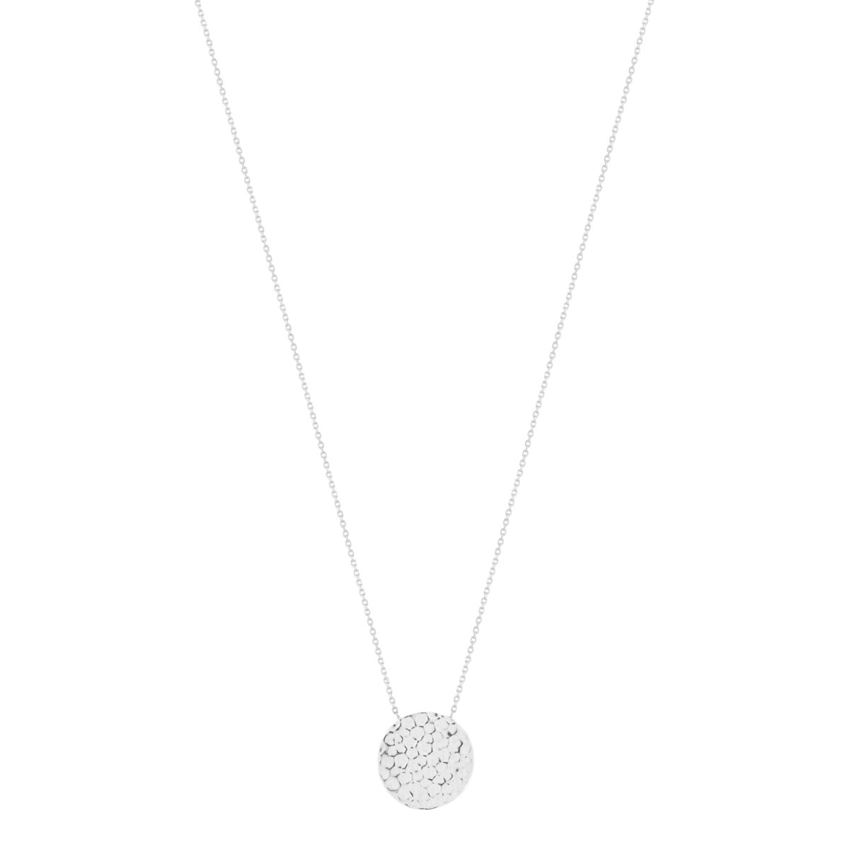 Collier argent 925 médaille martelée 45 cm