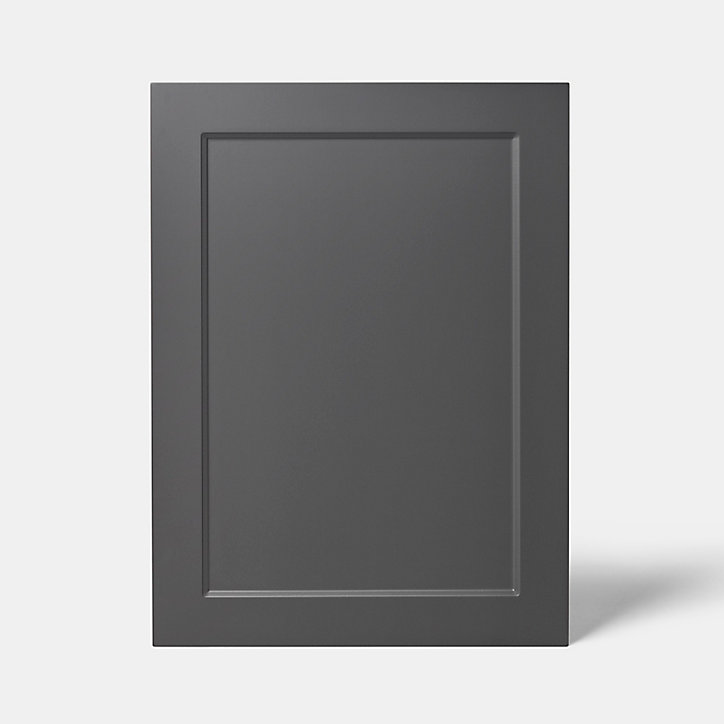 Porte de meuble de cuisine Artemisia gris graphite mat l. 60 cm x H. 80 cm GoodHome