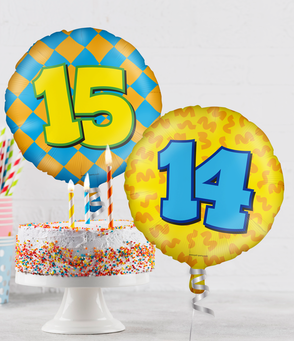 Helium Ballon 20 Jaar Gekleurd Leeg 46cm