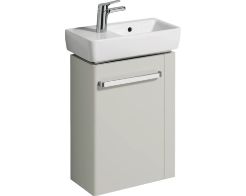 GEBERIT Renova Comprimo Renova Compact wastafelmeubel, BxHxD 44,8 x 60,4 x 22,2 cm, frontkleur grijs hoogglans, 862051000