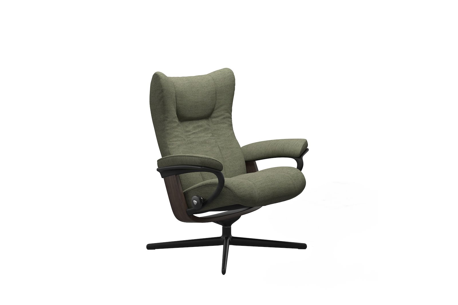 Wing lenestol Tekstil Jasmine Dark Green - Sort Cross - Wengebeiset