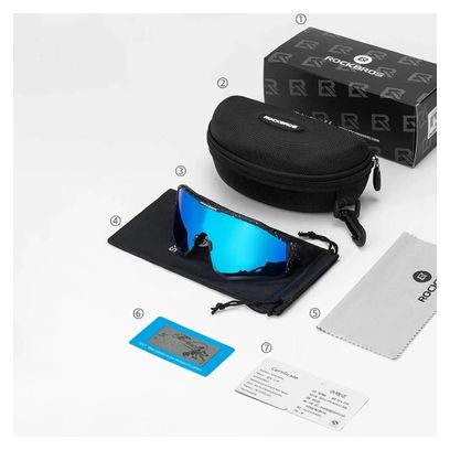 Lunettes de cyclisme polarisées Rockbros SP297 - noir