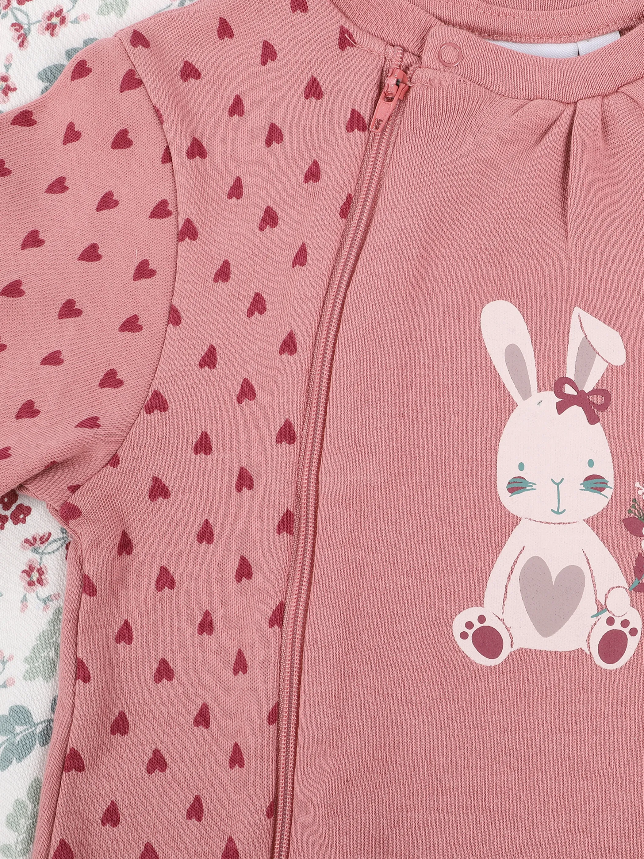 Baby Pyjama 2er Set mit Fuß