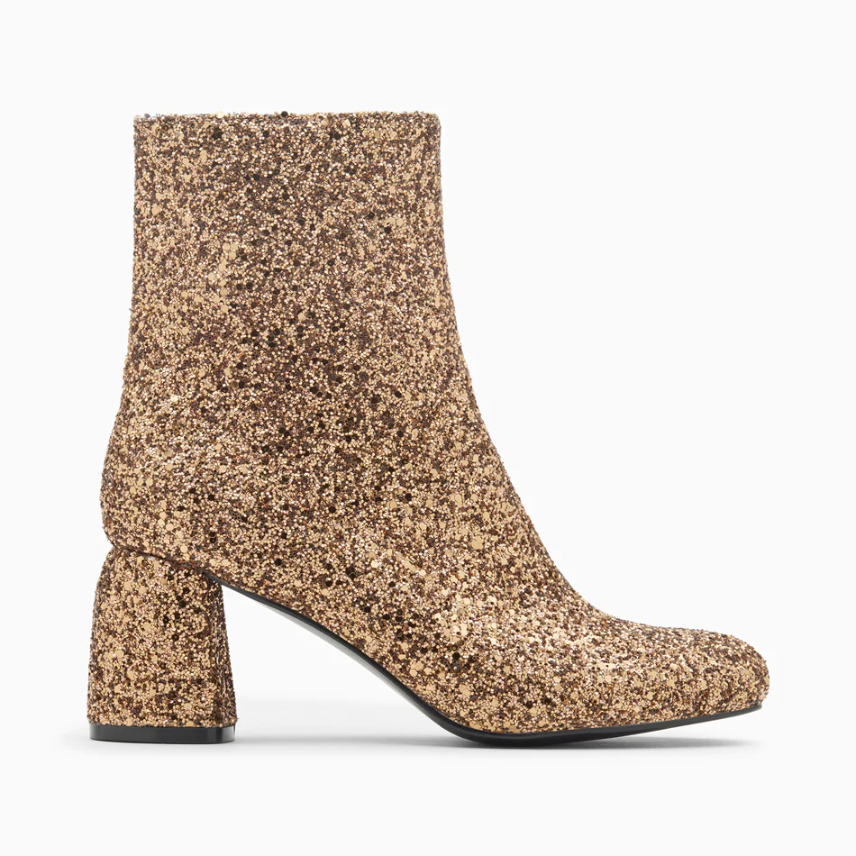 Bottines-Bottines pailletées Londres bronze à talon