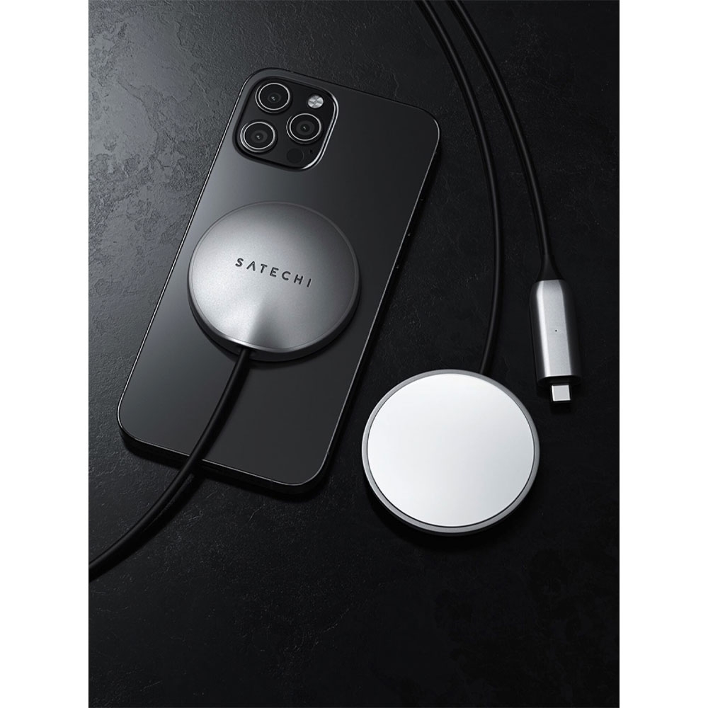 (1.5m) 15W MagSafe USB C Ladegerät Magnetischer Qi-Wireless Charger (ST-UCQIMCM) - Space Gray